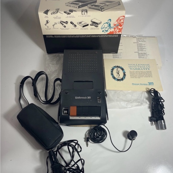 Wollensak 3M Model 4050 Automatic Record Level Vintage Audio TapeW/ Mic
